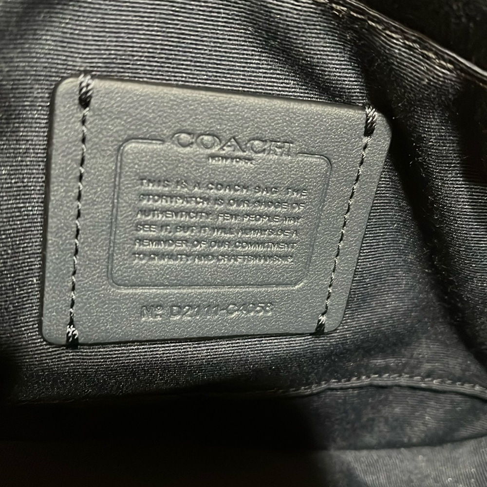 COACH EUC Saddle Leather Horse & Carriage  Crossbody Midnight Blue - Picture 10 of 10